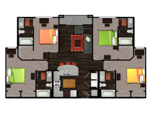The District on Apache Tempe Floor Plan Layout
