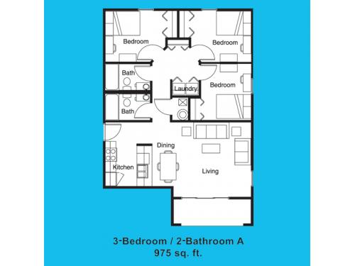 Floor Plan Layout ... 3 Bedrooms & 2 Bathrooms