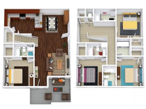Floor Plan Layout ... Four Bedroom