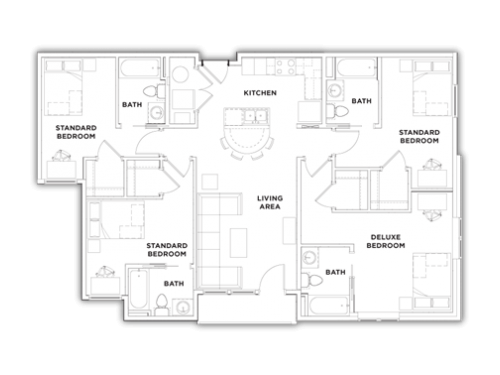 Floor Plan Layout ... 4 Bedrooms & 4 Bathrooms