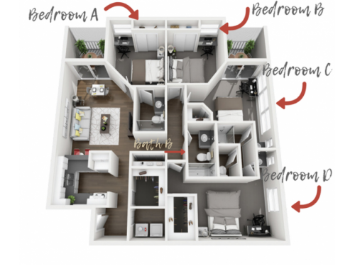 ON50 Apartments Tampa Floor Plan Layout