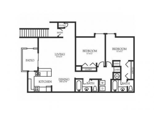 Oak Ramble Apartment Homes Tampa Floor Plan Layout