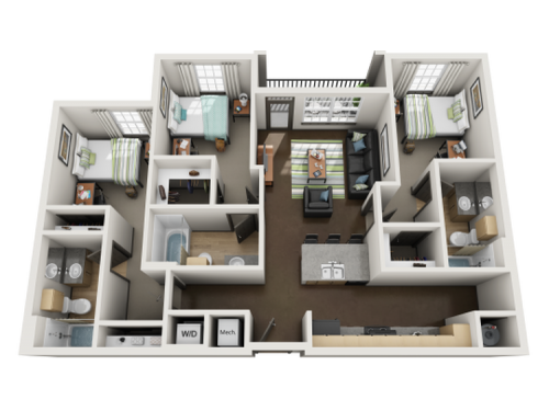 4050 Lofts Tampa Floor Plan Layout