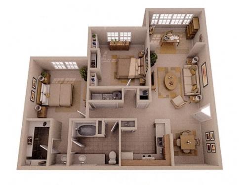 Grandeville at River Place Apartments Oviedo Floor Plan Layout