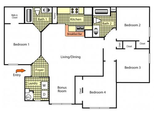 Ravenna Apartments Orlando Floor Plan Layout