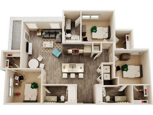 IQ Apartments Tampa Floor Plan Layout