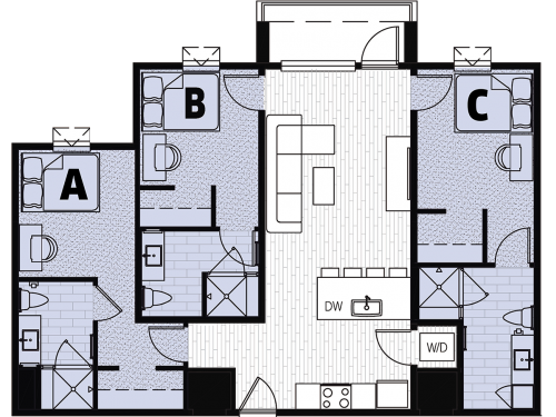 Floor Plan Layout ... Sapphire 2 Balcony 3x3 1161 SF Star floor plan has Pool View