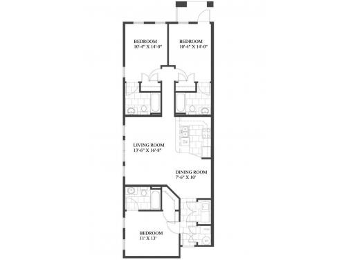 Centro Luxury Apartments Gainesville Floor Plan Layout