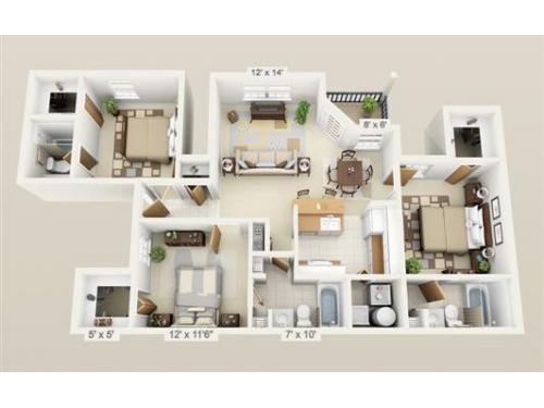 Spyglass Apartments Gainesville Floor Plan Layout