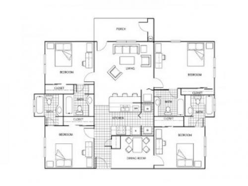 The Pavilion on 62nd Gainesville Floor Plan Layout