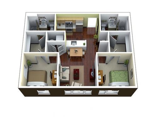 The Continuum Apartments Gainesville Floor Plan Layout