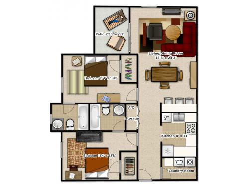 Stoneridge Apartments Gainesville Floor Plan Layout