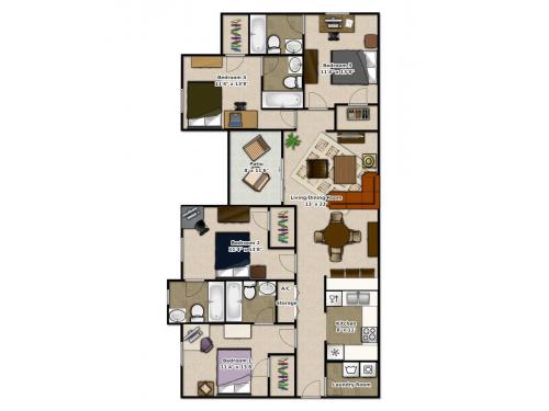 Stoneridge Apartments Gainesville Floor Plan Layout