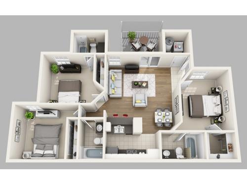 The  Polos Gainesville Floor Plan Layout