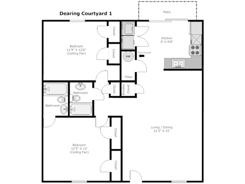 Dearing Courtyard Athens Floor Plan Layout