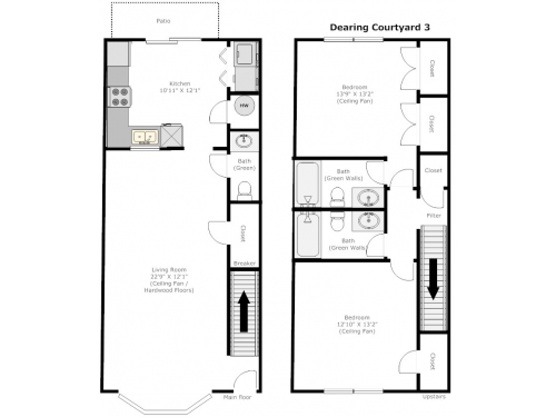 Dearing Courtyard Athens Floor Plan Layout