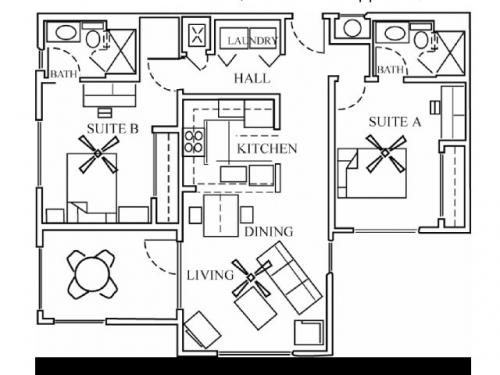 The Lodge of Athens Floor Plan Layout