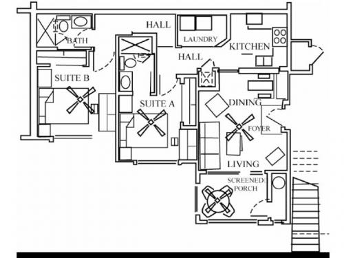 The Lodge of Athens Floor Plan Layout