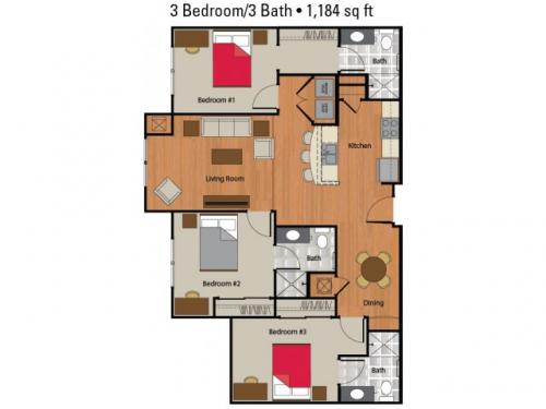 The Flats at Carrs Hill Athens Floor Plan Layout