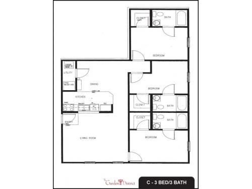 The Garden District Statesboro Floor Plan Layout