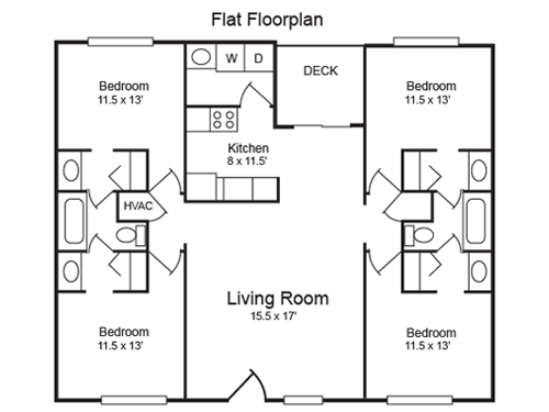 Chandler Heights Apartments Statesboro Floor Plan Layout