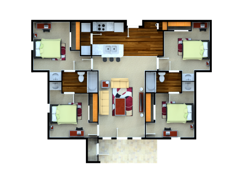 The Venue at Northgate Baton Rouge Floor Plan Layout