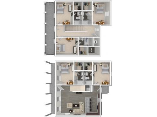 Arlington Cottages and Townhomes Baton Rouge Floor Plan Layout