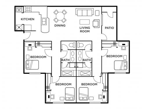 The Oliver Baton Rouge Floor Plan Layout
