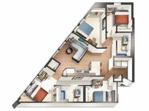 WaHu Student Living Minneapolis Floor Plan Layout