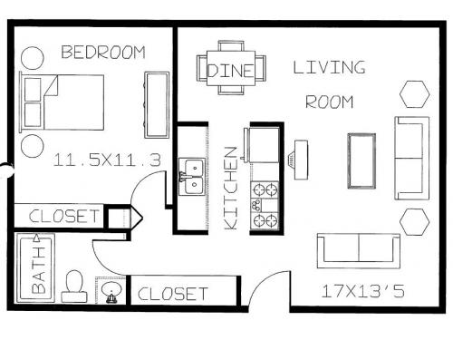 4TH Street Apartments Minneapolis Floor Plan Layout