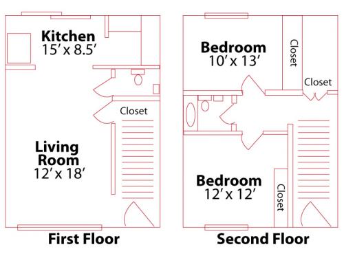 University Apartments and Centennial Townhomes Raleigh Floor Plan Layout