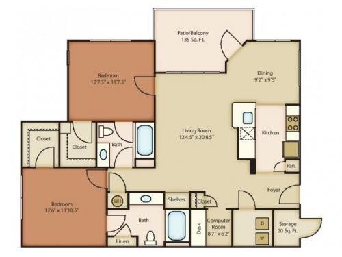 The Lodge at Crossroads cary Floor Plan Layout