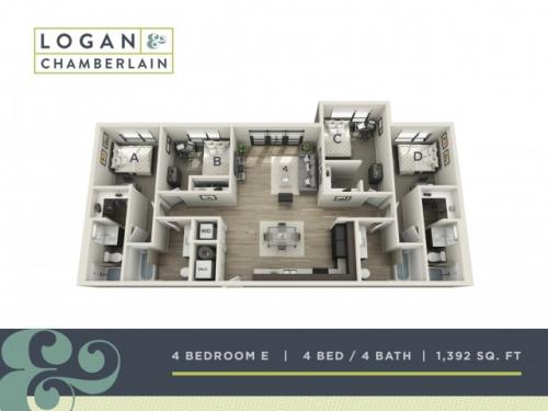 Logan and Chamberlain Raleigh Floor Plan Layout