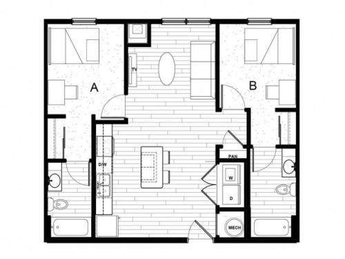 Latitude on Hillsborough Raleigh Floor Plan Layout