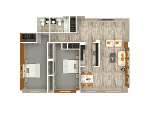 414 Flats Knoxville Floor Plan Layout