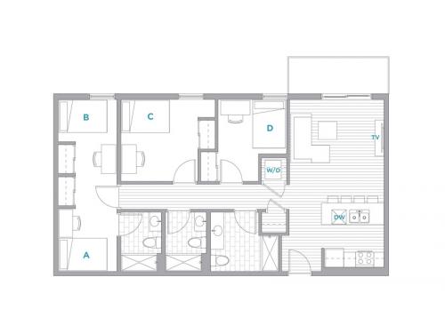 Slate at 901 Knoxville Floor Plan Layout