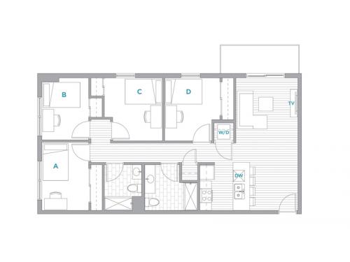 Slate at 901 Knoxville Floor Plan Layout