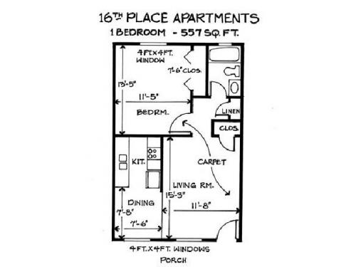 Sixteenth Place Apartments Knoxville Floor Plan Layout