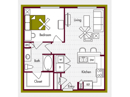 Domain at Northgate College Station Floor Plan Layout