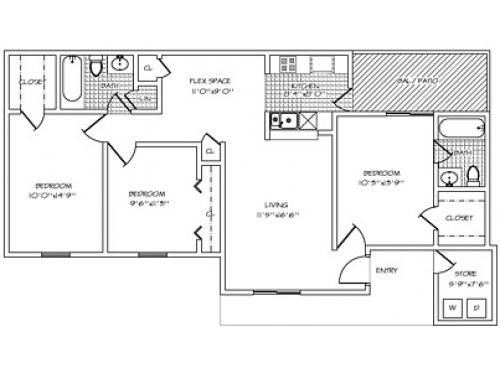 Madison Pointe College Station Floor Plan Layout