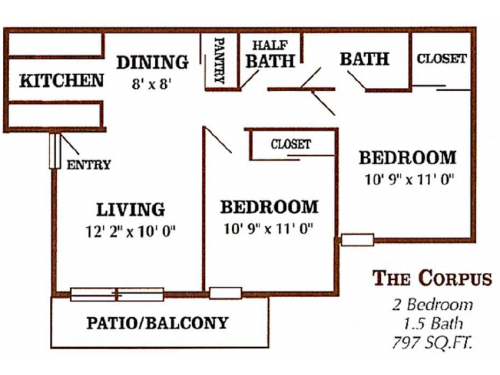 Tower Park Apartments College Station Floor Plan Layout