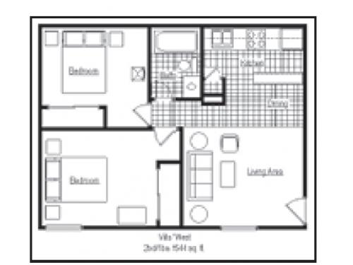 Villa West Apartments Bryan Floor Plan Layout
