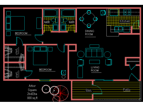 Arbor Square Apartments College Station Floor Plan Layout