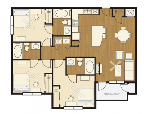 The Lofts at Wolf Pen Creek College Station Floor Plan Layout