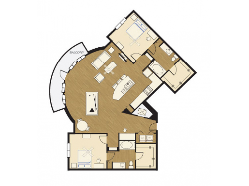 The Lofts at Wolf Pen Creek College Station Floor Plan Layout