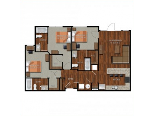 Northpoint Crossing College Station Floor Plan Layout