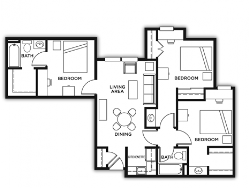 The Callaway House College Station Floor Plan Layout