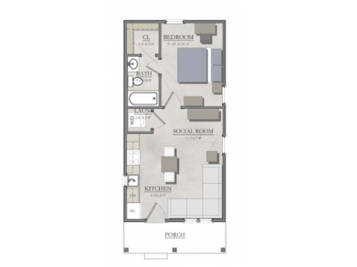 The Cottages of College Station Floor Plan Layout