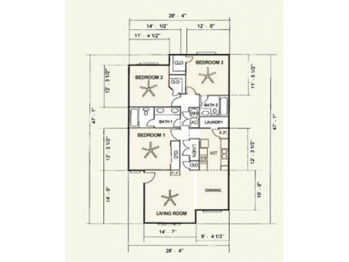 Fox Meadows College Station Floor Plan Layout