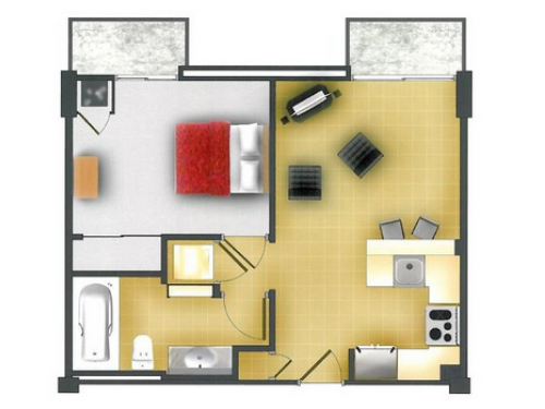U Lofts Lubbock Floor Plan Layout